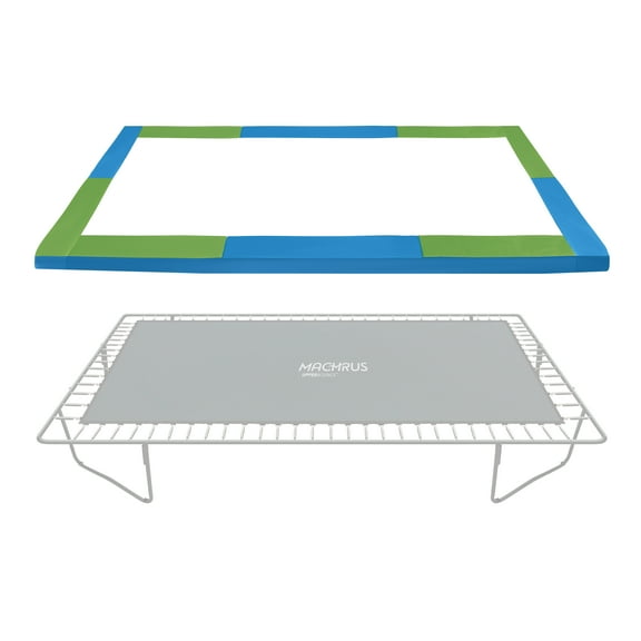 Machrus Upper Bounce Replacement Spring Cover - Safety Pad for 10 X 17 FT Rectangular Trampoline Frame - Fits Upper Bounce Brand Only, Trampoline Accessories, Blue/Green