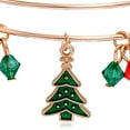 thumbnail image 3 of Holiday Bangle for Women, Christmas Charms, Shiny Finish,Christmas Bracelets, 3 of 5