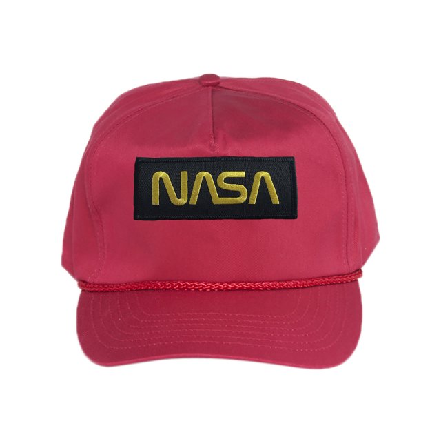Gravity Threads Casquette en Sergé de Coton NASA - Logo Doré - Marron