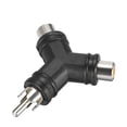 thumbnail image 1 of RCA macho a 2 RCA hembra y conector de forma Video Cable Adaptador audio estéreo Unique Bargains conectores de abrazadera eléctrica, 1 of 3