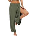 thumbnail image 1 of Pantalon Large Décontracté pour Femmes Taille Élastique Creuse Sport, 1 of 4