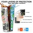 thumbnail image 7 of 30oz Pioneer Flower Tumblers Stainless Steel Tumbler with Lid and Straw,Vacuum Insulated Double Wall Travel Tumbler Cups Mug with Cleaning Brush for Coffee,Tea, 7 of 7