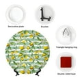 thumbnail image 4 of Daiia Lemon Printed Pattern Ceramic Plate Dinner Plates Bone China Decorative Plates with Display Stand Art Ceramic Ornaments for Wall Hanging Decoration-6in, 4 of 6