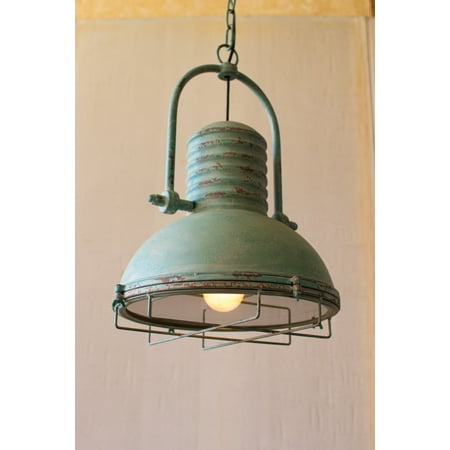 pendant light glass turquoise lights wire antique cage lighting bellacor kalalou fixture single french chicken outlet basket berry helena shades