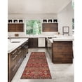 thumbnail image 6 of Linon Home Décor Washable Neil Area Rug or Runner Collection, Garnet and Ivory, 2' x 8', 6 of 15