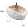 thumbnail image 2 of Litière Simple Chat Litière Semi-Fermée Chat Toilette Chat Potty Grande Litière Chat Fournit Séparé Structure Litière Automatique Chat Boîte (Couleur, A), 2 of 7