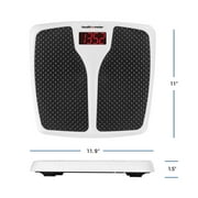 Health o meter Split Mat Digital Scale, 400 lbs Capacity, LED Display, Black and White