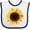 White and Navy, variant on Inktastic Summer Sunflower Boys or Girls Baby Bib