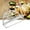 A, variant on Boreal Craft Stainless Steel V Shaped Meat Roll Rack Pizza Stand For Party BBQ For Kitchen Bakeware Organizers And Storage Silicone Baking Mat Sheets Bakeware with Lids Bakeware Organizer for Cabinet