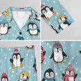 thumbnail image 6 of Top-kevin Women Long Sleeve Pajama Set Comfy Pjs Sets Penguin Winter Hats Scarves Snow 2 Piece Lounge Set, 6 of 12