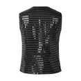 thumbnail image 3 of Boys Shirts Toddler Girls Casual Sequin Glitter Sleeveless Party Gown Vest Top Shirts For Boys Black 18 Months-24 Months, 3 of 5