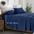 thumbnail image 1 of Bare Home 22" Extra Deep Pocket Sheet Set - Premium 1800 Collection - Ultra-Soft - Queen, Dark Blue, 1 of 8