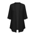 thumbnail image 4 of LIaqionyy Womens Soft Cardigans Summer Lightweight 3/4 Sleeve Cardigan Open Front Casual Loose Cover up Clothes, 4 of 7