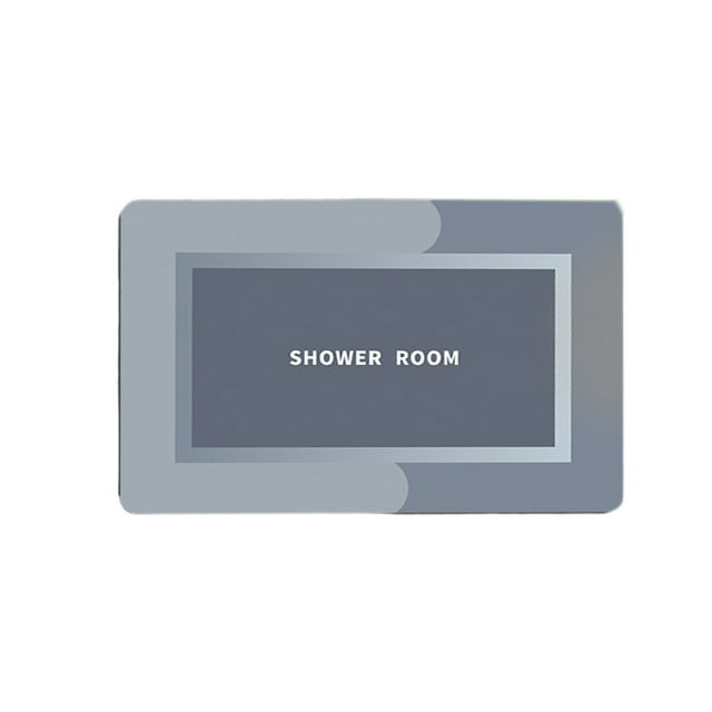 Vwrxbz Bath Rug Super Absorbent Quick Dry Non-Slip Backing Washable Bathroom Floor Mat Shower Tub Front 16x24in