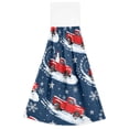 thumbnail image 7 of Haosy 2 Pack Kitchen Wash Cloths with Hanging Loops Absorbent Absorbent Quick Drying Hand Towels, Snowman Snowflake Star, 7 of 7