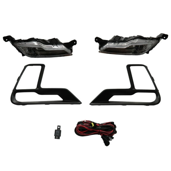 For 2018-2019 Ford Explorer LED Fog Lights Driving Bumper Lamps Switch Bezels Fit 18-19 Ford Explorer Built-in LED Driving Fog Light with Bezel Wire Switch LED Fog Lights