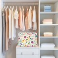 thumbnail image 4 of Yayeee Collapsible Cube Storage Bin with Lid Fabric Closet Decorative Basket with Handles, Purple Cartoon Animals, 4 of 7