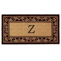 Calloway Mills 120063672Z 3 x 6 ft. Kendall Monogram Rectangular Doormat, Natural & Black - Letter Z