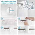 thumbnail image 4 of No Hook Shower Curtain, Blue Grey Coral Coastal Shower Curtains for Bathroom with See Through Top Window, Summer Beach Seaside Nautical Waterproof & Washable Bath Curtain 66"x72", 4 of 9
