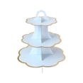 thumbnail image 2 of 3-Tier Cardboard Cupcake Stand 5 Styles Dessert Tower For Birthday Baby Shower Party Decor, 2 of 6
