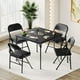 thumbnail image 3 of Yeshouse Mesa plegable de 85 cm, cuadrada y portátil con cojín suave de poliuretano, de metal negro, ideal para sala de estar, oficina y camping., 3 of 7