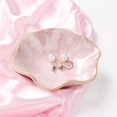 thumbnail image 4 of MengCat Ceramic Jewelry Dish,Leaf Jewelry Tray Holders & Organizers Room Decor Jewelry Dishes for Women (Pink), 4 of 7