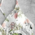 thumbnail image 6 of YUIVH Women's Bikini Sets High Neck Tropical Print Bikini Flower Size Beachwear Sets Two Women Split Swimsuit Plus Piece Swimwears Tankinis Set Sexy Cutout Swimwear For Women, 6 of 7