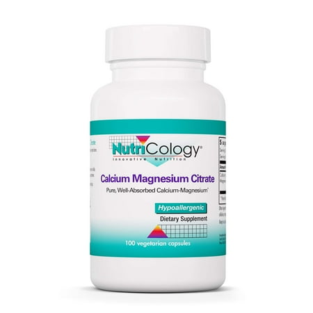 Nutricology Calcium Magnesium, Citrate, 100 Vegetarian Capsules
