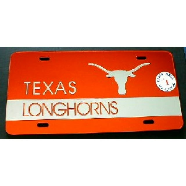 Texas Longhorns Orange Laser Team Plate