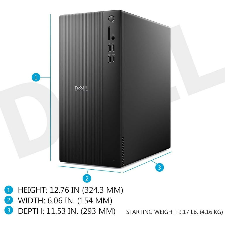 Dell Tower Desktop ECT1250, Intel 10-core Core Ultra 5 225(Beats