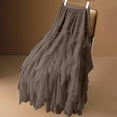 thumbnail image 4 of Taylonsss Womens High Waisted Lace Patchwork Mesh Pleated A-line Mid Length Skirt Stylish Casual Spring Summer Beach Party Daily, 4 of 5