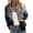 Z&Dark Blue417, variant on Women's Bomber Jacket Minimalist Leaf Graphic Print Loose Cozy Long Sleeve Outdoor Walk Outerwear Coat