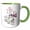 Green/White, variant on 3drose, Phlox in Lavender, Pink, White and Mauve, 11oz Two-tone Blue Mug