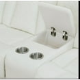 thumbnail image 2 of White Breathing Leather 3-Piece Living Room Recliner Sofa, 2 of 5