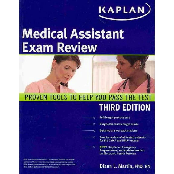 Pre-Owned Kaplan Medical Assistant Exam Review (Paperback) 1419553410 9781419553417