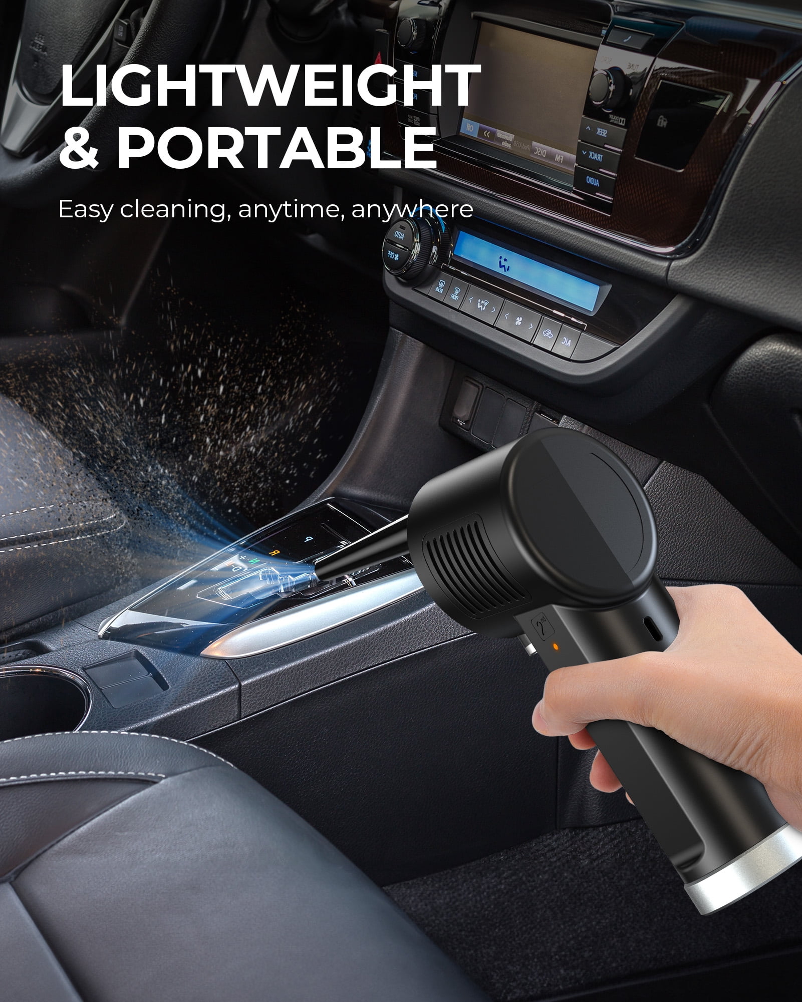Compressed Air Duster, New Generation Canned Air, 36000 RPM Electric Air Can for Computer Keyboard Electronics Cleaning, 8000mAh Rechargeable Battery, Reusable Dust Destroyer（By USPS or UniUni courier
