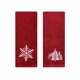 thumbnail image 2 of xihome Juego de 2 toallas de baño navideñas con diseño bordado de alce, copo de nieve y rbol. Toallas grandes de algodn de 40 x 70 cm (15,75 x 27,56 pulgadas). Decoracin navideña., 2 of 6