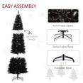 thumbnail image 6 of HOMCOM 8' Unlit Pencil Christmas Tree Holiday Decor with Stand, Black, 6 of 9