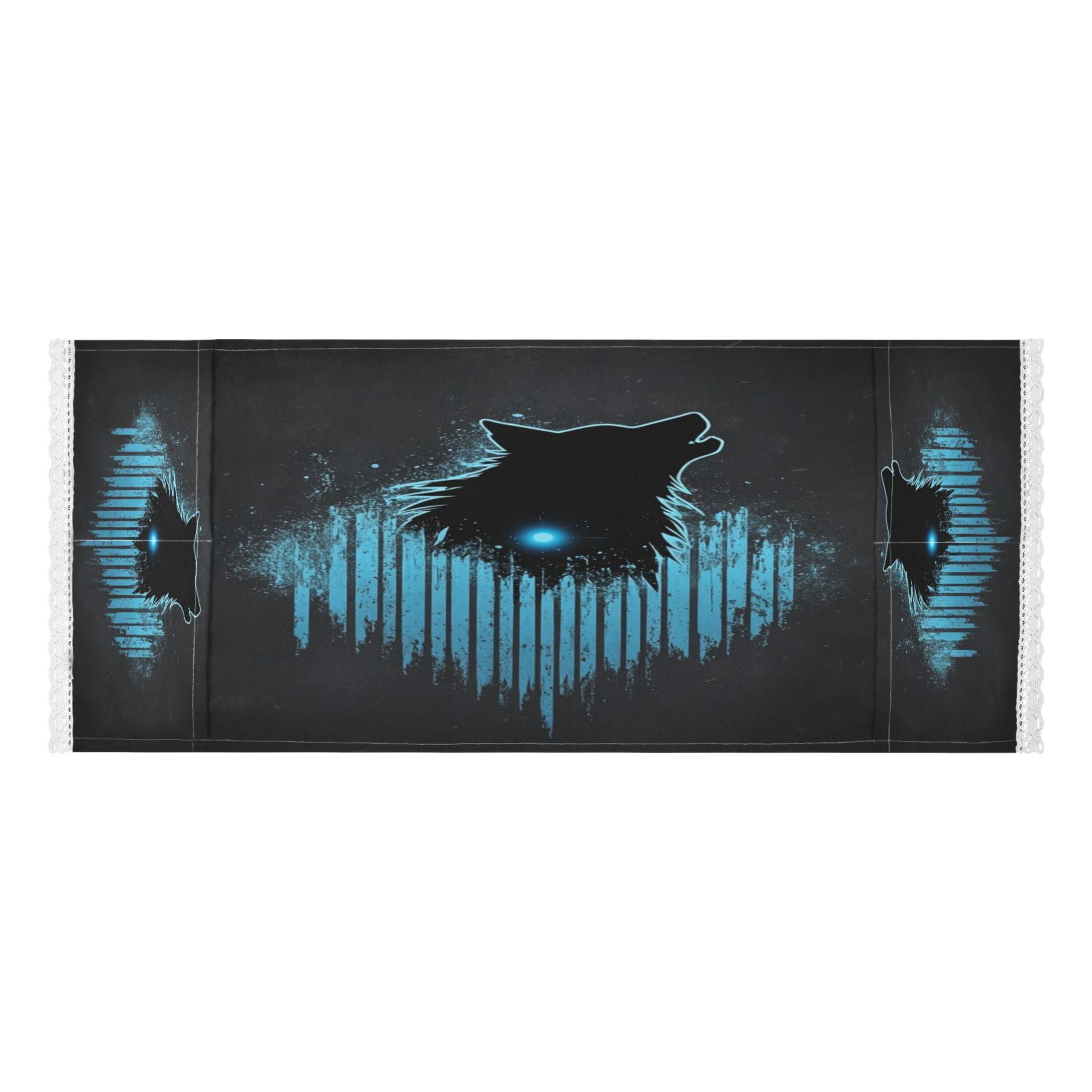 WOBOGO Dark Wolf Blue Wave Washing Machine Cloth Dryer Refrigerator Top Cover Protective Non-Slip Mat For Kitchen Laundry