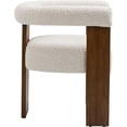 thumbnail image 5 of Pemberly Row Cream Boucle Fabric Dining Chair in Solid Wood Walnut Finish, 5 of 8