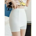 thumbnail image 5 of PULLIMORE Double Layers Front Crotch Safety Short Seamless Ice Silk Skirt Shorts (XL, White), 5 of 8
