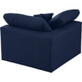 thumbnail image 5 of Meridian Furniture Serene Navy Durable Linen Fabric Deluxe Corner Chair, 5 of 5