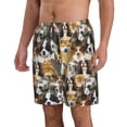 thumbnail image 2 of Kdxio Cute Dog Pattern Mens Casual Shorts - Drawstring Summer Beach Sports Shorts for Men, 2 of 9
