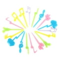 thumbnail image 2 of Visland 18 Pcs Mini Cartoon Fruit Fork Multipurpose Food Grade Bento Decoration Multicolor Note Cloud Cactus Food Pick for Kindergarten, 2 of 7