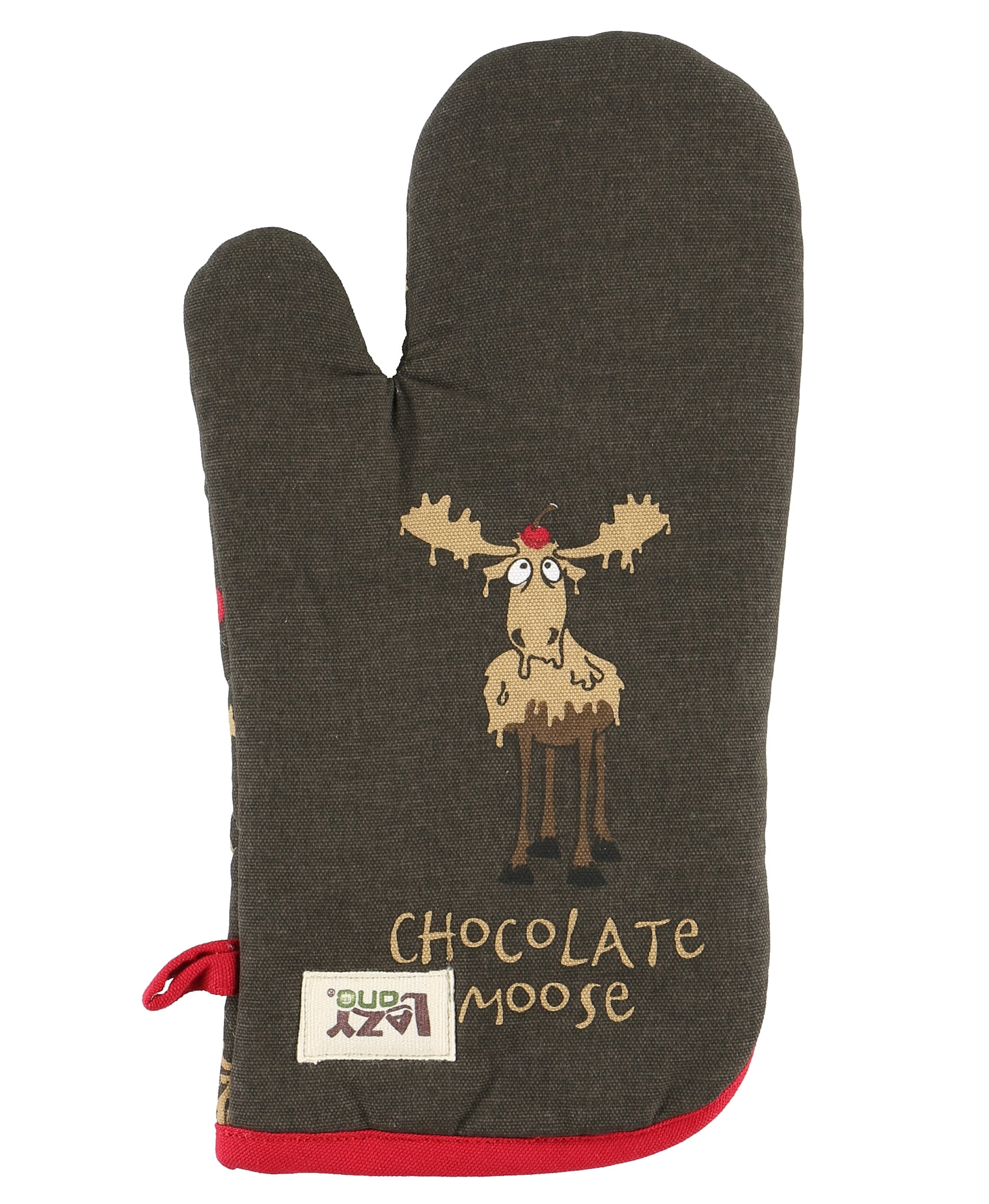 LazyOne Funny Oven Mitts, Cute Kitchen Accessories for Home (Chocolate Moose,  ONE SIZE) 