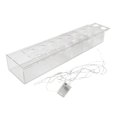 thumbnail image 1 of Acrílico Rectangular Florero Florero Titular Maceta Maceta Maceta Florero de arte moderno para mesa de boda Centro de mesa Estante Decoración de 45cmx10cmx6.5cm, 1 of 9