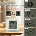 thumbnail image 3 of Réveil Numérique à Piles avec Rétroéclairage Automatique, Température Intérieure Humidité, 12/24H, Date, Horloge de Bureau, 3 of 8