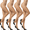 Nude, variant on WQD 4 Pairs Women's Sheer Tights Ultra Thin High Waist Pantyhose Thigh High Stockings