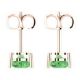 thumbnail image 4 of Clara Pucci 1Ct Green Heart Cut VVS1 Push Back Stud 14k Solid hypoallergenic Gold Designer Earrings For April, 4 of 7