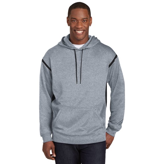 Sport-Tek Tech Fleece Colorblock Hooded Sweatshirt